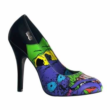 Sexy  Halloween Zombie pumps blauwe print schoenen