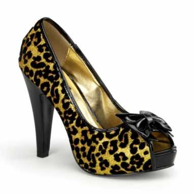 Sexy  Luipaard pumps strikje schoenen
