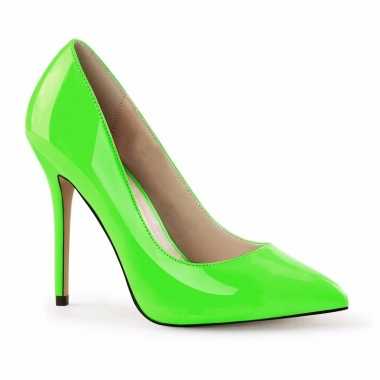 Sexy neon groene stiletto pumps glow the dark dames schoenen