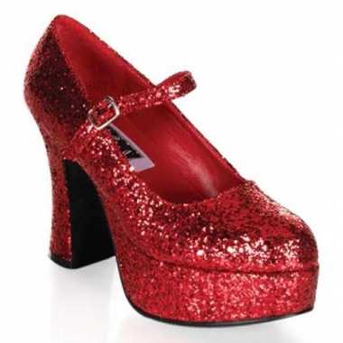 Sexy  Rode dames glitter schoenen