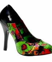 Sexy halloween zombie pumps groene print schoenen