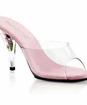 Sexy licht roze instap pumps belle bloemetjes hak schoenen