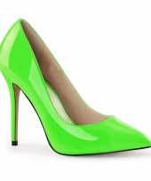 Sexy neon groene stiletto pumps glow the dark dames schoenen